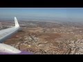 Посадка в Тель-Авив Бен-Гурион Boeing 737-900 ER МАУ - Landing Approach at Tel Aviv Ben Gurion