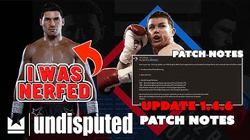 Undisputed 1.4.6 Update – FINALLY Southpaw Exploit GONE, Quit Glitch FIX &  Sergio Martinez NERFED!