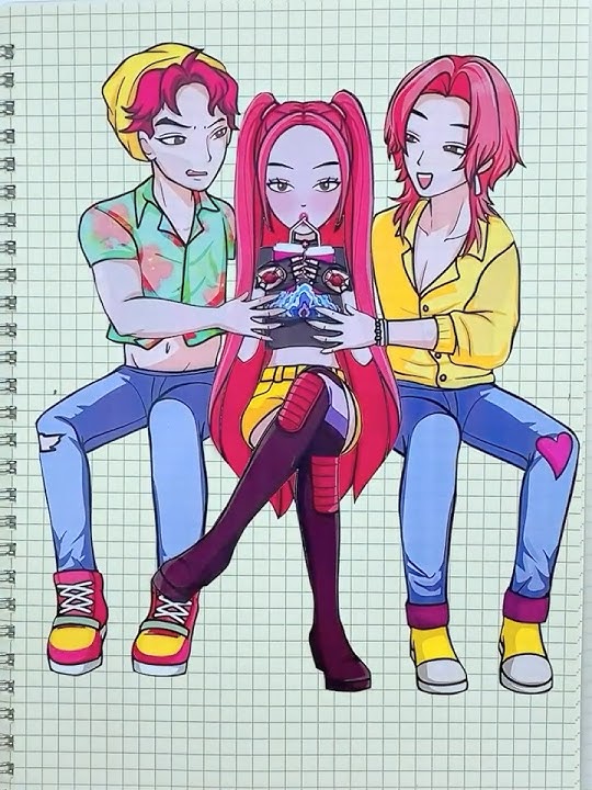 KPOP DEMON HUNTERS MIRA and SAJA BOYS | Sticker Book DIY #huntrix #sajaboys #rumi #mira #zoey