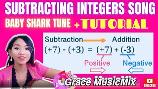 SUBTRACTING INTEGERS SONG | GRACE MUSICMIX | WITH TUTORIAL |  WITH EXAMPLES