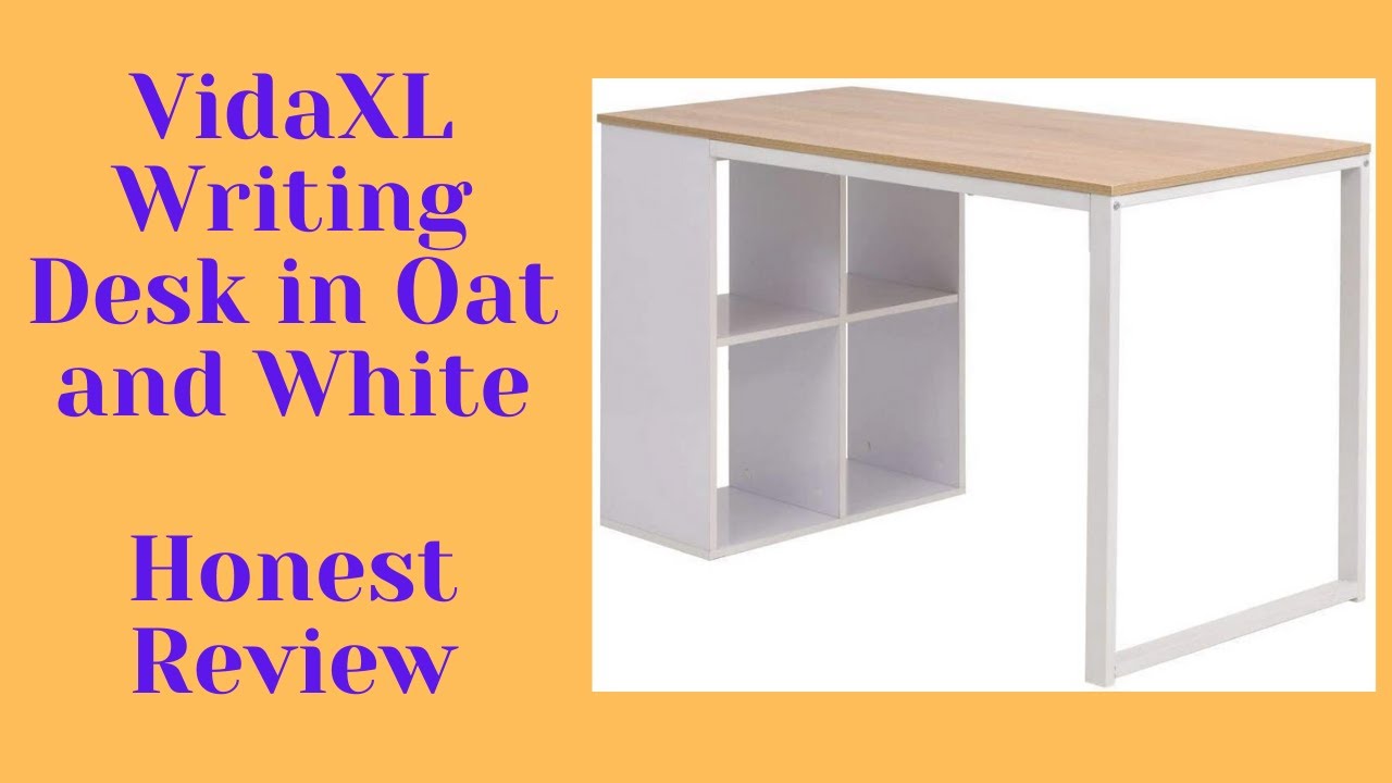 Toezicht houden Portaal En team VidaXL desk review - Writing Desk - Oak and White - YouTube