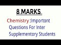 Important Questions For Jr.Chemistry | 8Marks | Section-C | 1st Year Chemistry In Telugu