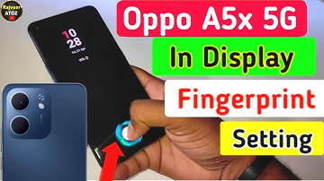 Oppo a5x 5g in display fingerprint setting | oppo A5x 5g display fingerprint lock