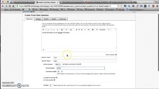 Schoology: Creating a True/False Test Question