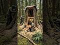 I built the coziest underground tiny house possible #shorts #satisfying #diy