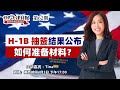 H-1B 抽签结果公布 如何准备材料？《#移民法律月报 》20240403