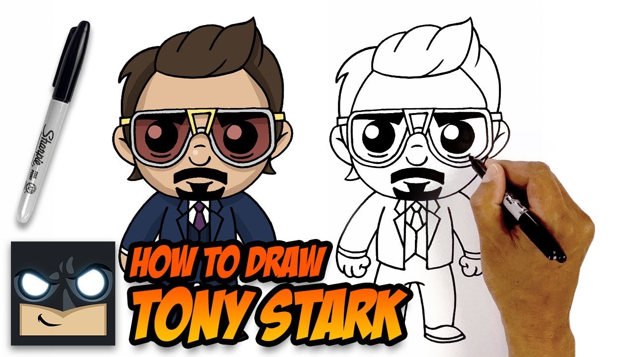 How To Draw Tony Stark Step By Step Sketch Tutorial | Iron man Drawing |  Outline Tutorial 🔥😍 - YouTube