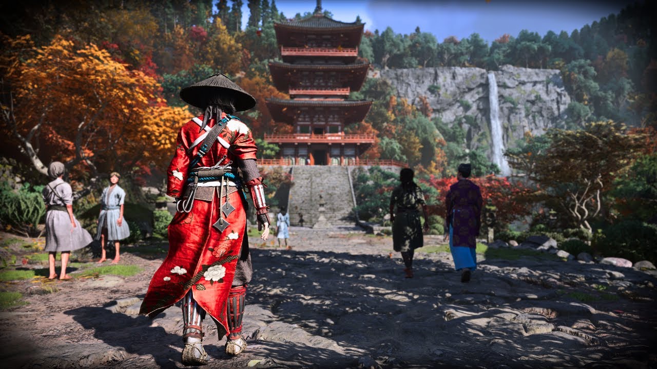 Relaxing Walking Around the Temples of Feudal Japan (AC Shadows)