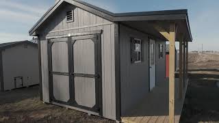 Porch Shed 14'x20'  230838  #sunrisesheds #shed #garden #spring #storage  #atv #cabin #deck