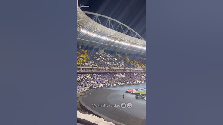 Mosaico da torcida do Botafogo, hoje (14), em jogo diante do Estudiantes pela Libertadores.