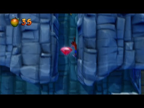 Crash Bandicoot 2 HD - Air Crash / Snow Go Walkthrough - RED GEM LOCATION