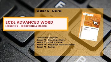 ECDL Advanced Word Lesson 76 Recording a Macro