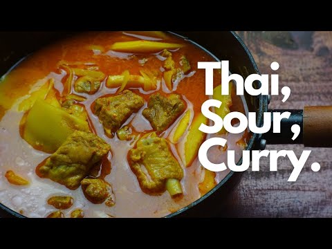 Gaeng Som - Thai Spicy Sour Curry with Pork Ribs and Bamboo