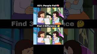 Find 3 Difference 63% people fail Doraemon #shortsvideo #shorts #trending #viral