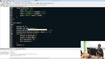 C++的類別陣列與C++11 Random，以bmi為例