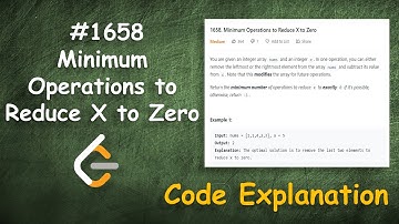 Minimum Operations to Reduce X to Zero | Live Coding with Explanation | Leetcode #1658