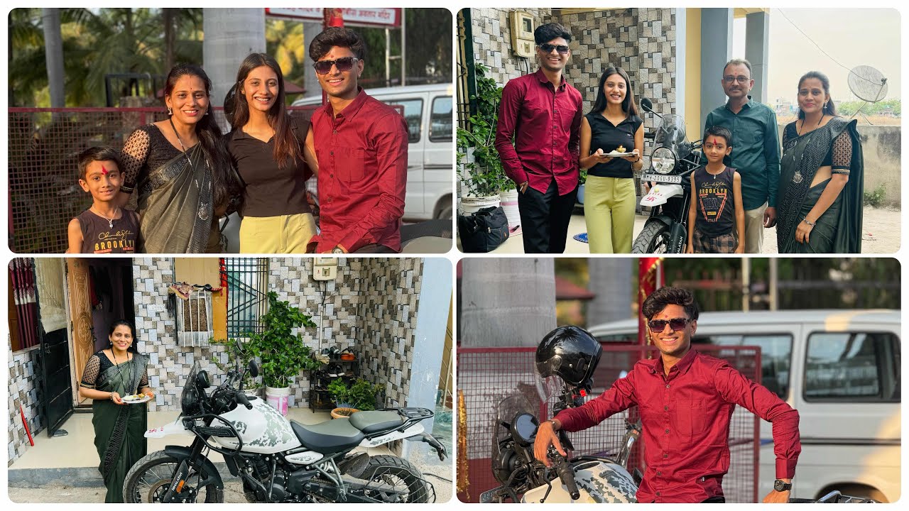 Aarohichya aai ne Gadi chi puja Keli , Gadi gheun aarohi kade gelo