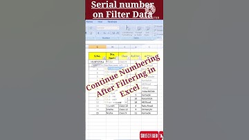 Arrange Serial Number after filtering Data|| #excel #msexcel #exceltips #computereducation #shorts