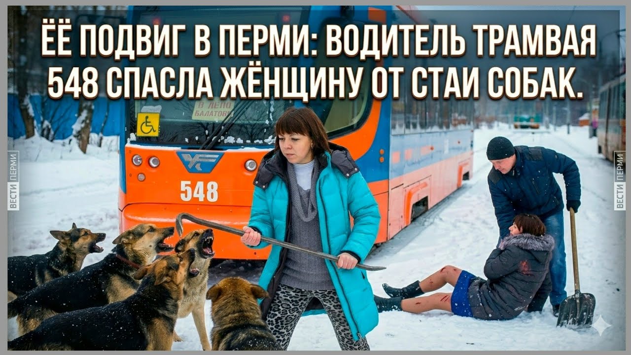 Она нажала на тормоз и схватила ломик: в Перми водитель трамвая бросилась к женщине в сугробе.