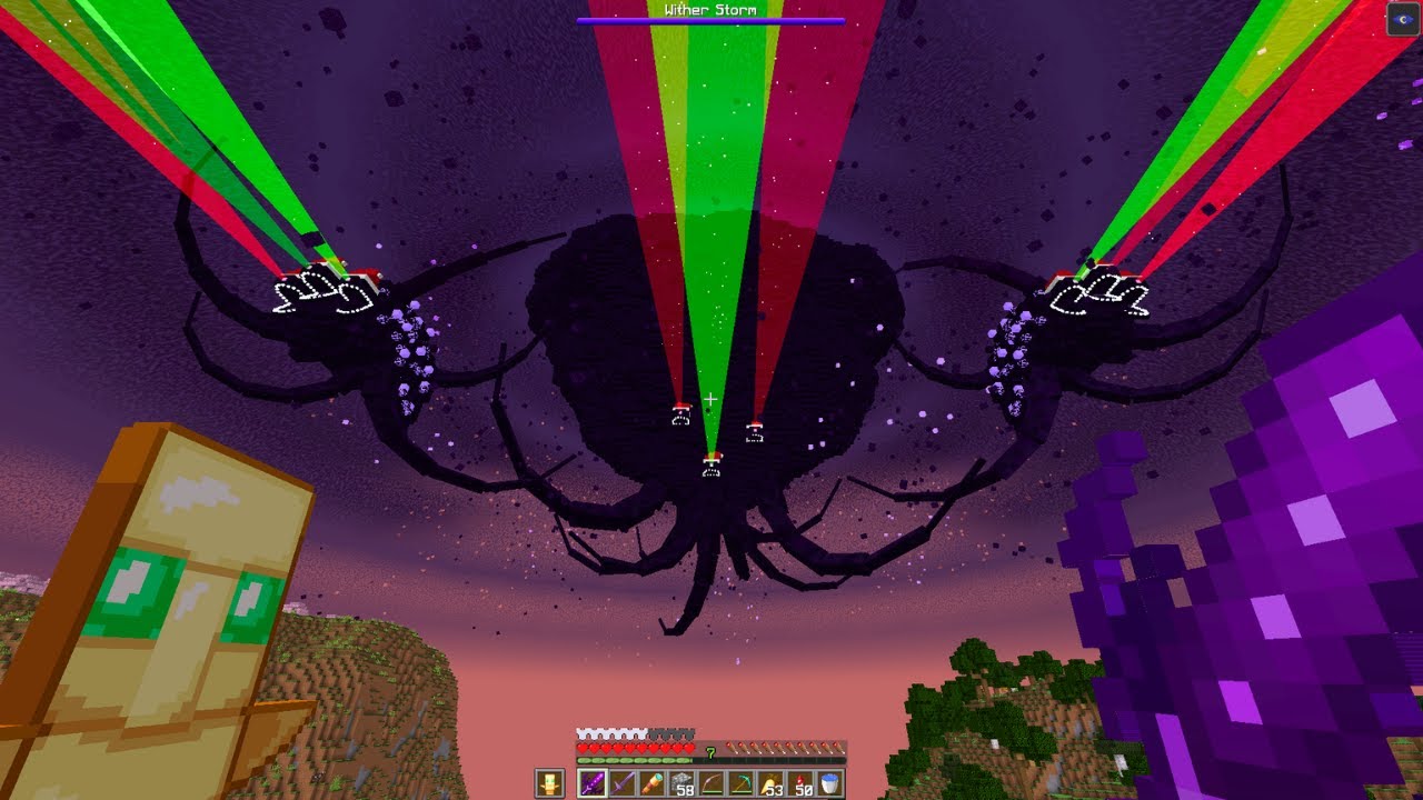 I Fought the CHRISTMAS WITHER STORM in Survival Minecraft (INSANE)