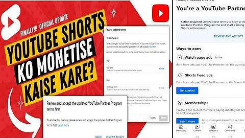 How to Accept New YouTube Term Short Video YT YPP Terms 2023 |Short Monetization Update 2023 in 1Min