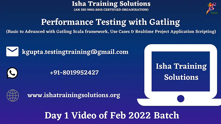 Performance Testing with Gatling Day 1. Pls contact or whatsapp us on +91-8019952427 to Enroll