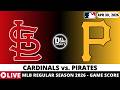 ST LOUIS CARDINALS VS PITTSBURGH PIRATES ⚾️ MLB Game Score Radio Play-by-Play