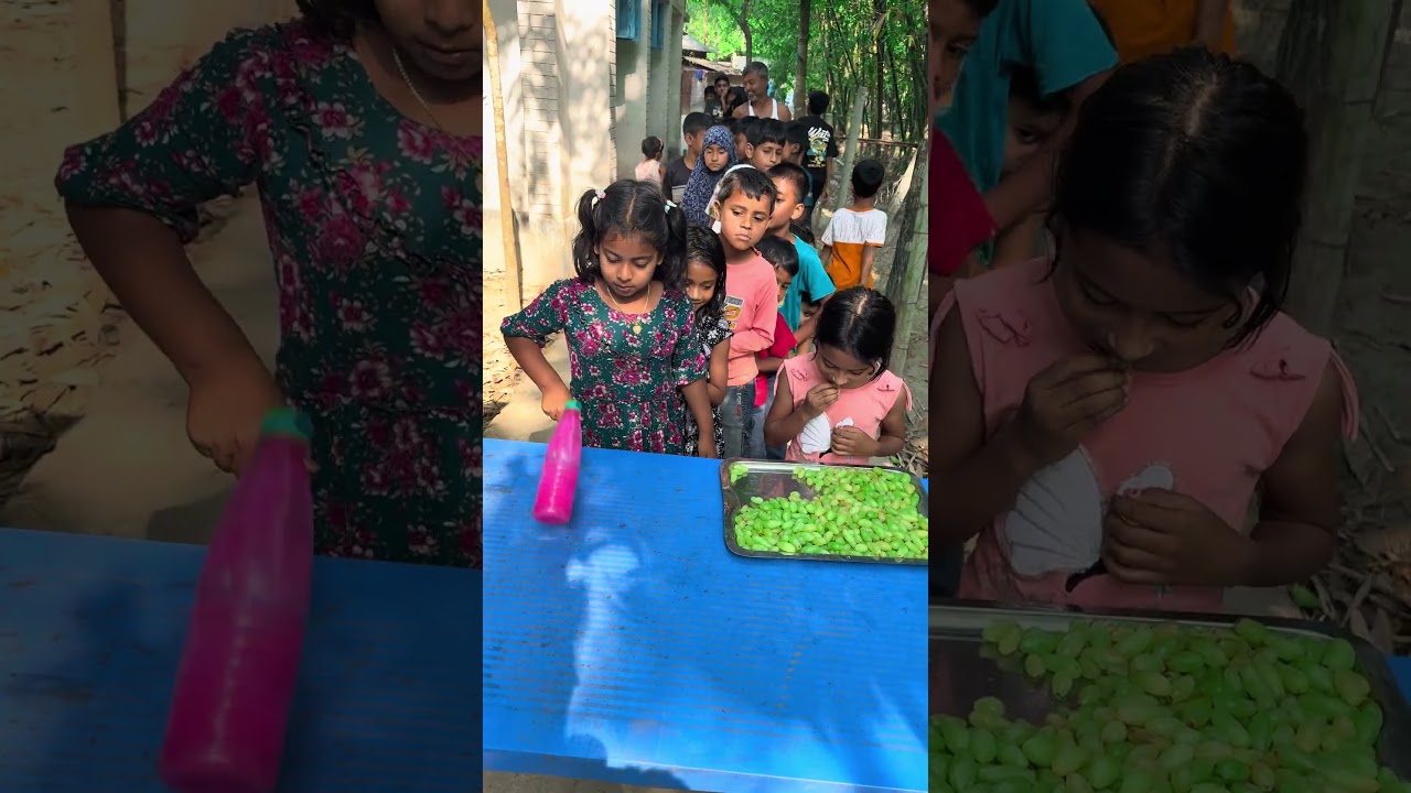 Little people eating limitless testy fresh grapes #trending #challenge