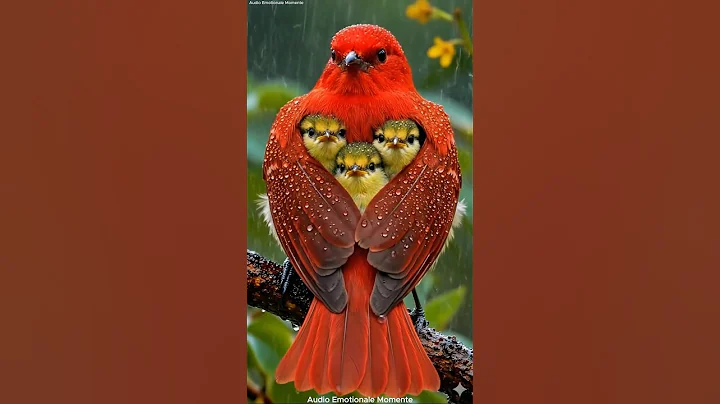 The cute little bird in the wind and rain | AI Content #shorts #viralvideo #birds #viralshorts