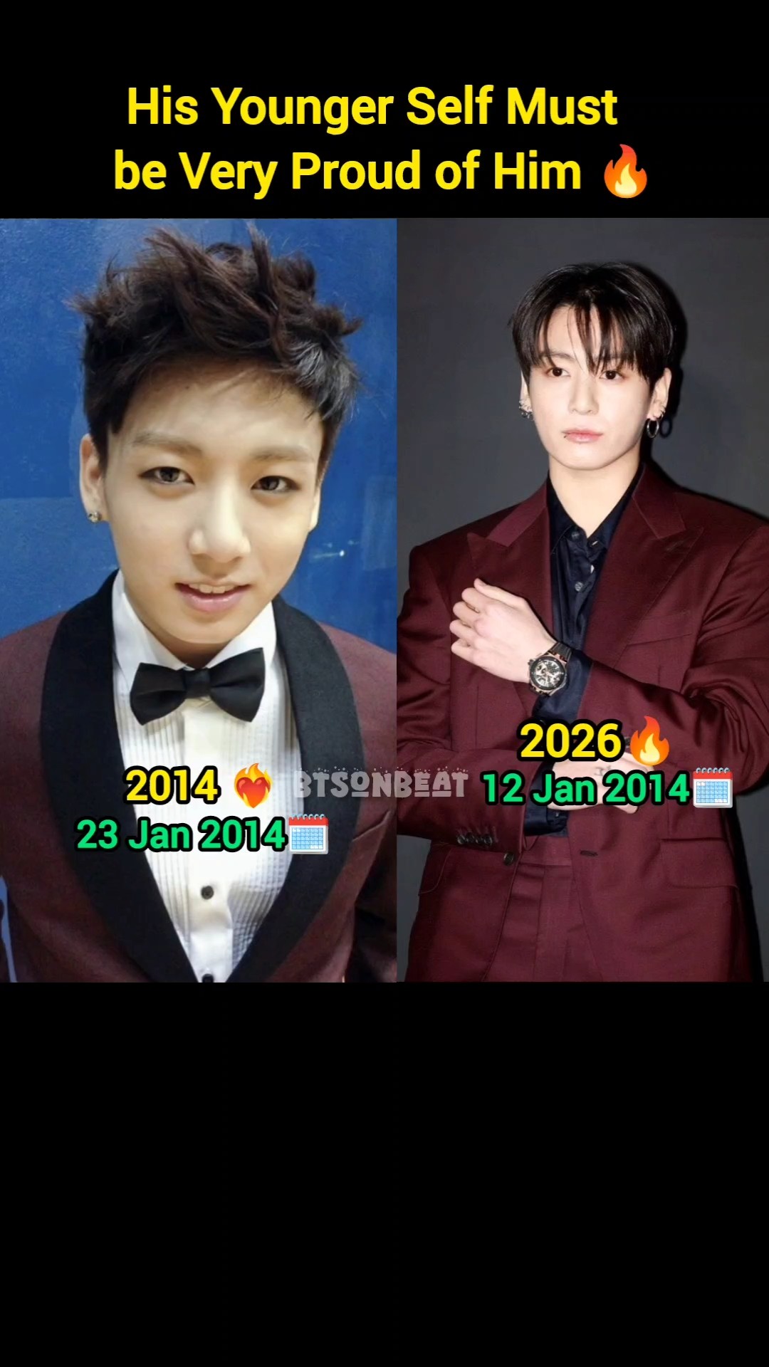Jungkook 2014 🆚 2026 🔥✨ #jungkook #fypviralシ #bts - YouTube