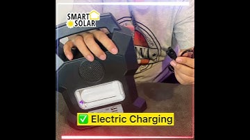 Solar Radio with Disco Light - Speaker, Radio, Charging Port & Flashlight l Smart Solar