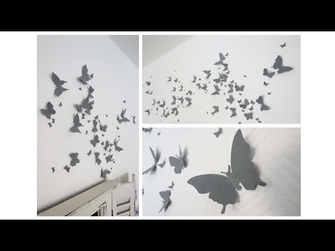 Wanddeko aus Schmetterlingen * Butterfly Wall Decor [eng sub]