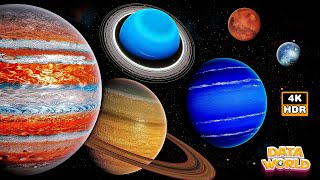 Our Solar System - Mars, Jupiter, Saturn, Uranus, Neptune and Pluto | 4K HDR | Data World