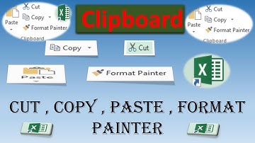 How To Use Home tab in Clipboard Group Cut , Copy , Paste , Format Painter || Ms Excel Clipboard all
