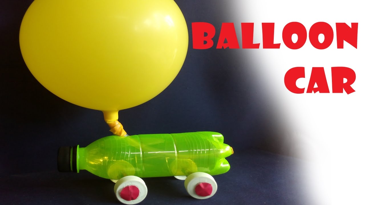 How to make A balloon car with a water bottle. easy homemade balloon car 