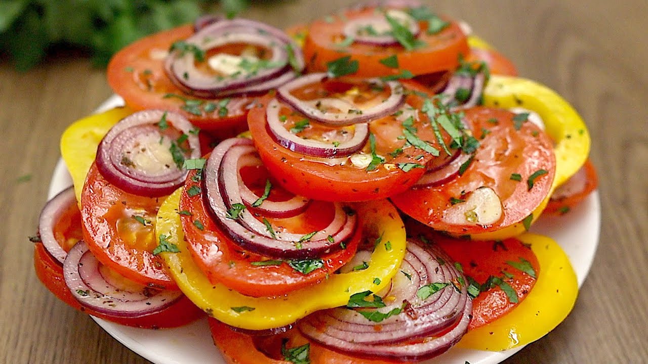 Sommerliche Tomaten Vorspeise. Einfach und lecker!