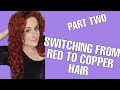 FROM ARIEL TO MERIDA PART TWO! How I go from dark red to copper hair without damaging my curls