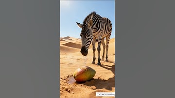 Zebra saved the brinjal tree from drying up by watering it 😭 #ai #save #tree #zebra