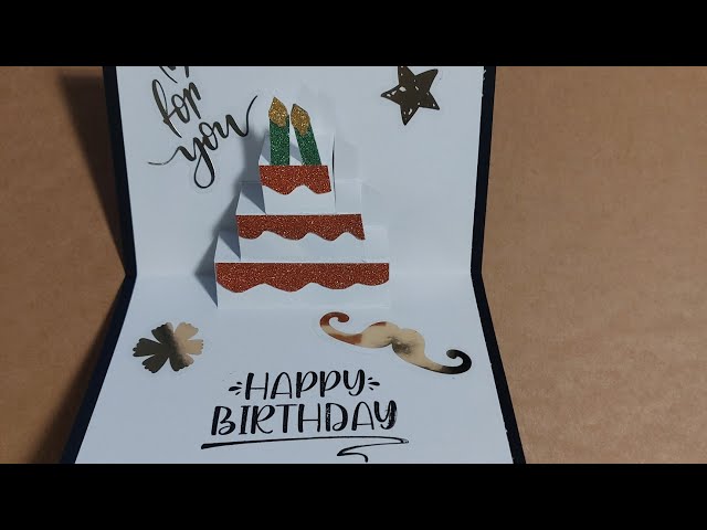 Carte pop-up Joyeux anniversaire 15x15 cm