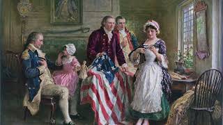 Vintage TV Art 4K | Betsy Ross, 1777 | Patriotic American History Painting by J.L.G Ferris