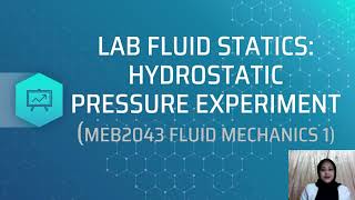 (MEB2043) Lab 1: Hydrostatic Pressure Experiment