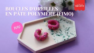 TUTO : Boucles d'oreilles en pâte polymère FIMO avec les strass screenshot 3