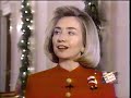 Hillary Clinton White House Christmas tour with Larry King. 1995