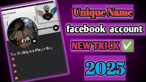 How To Make Reactor Unique Name Facebook Account 2025 || Unique Invalid Name Facebook Account 2025