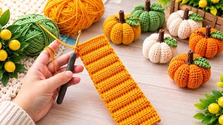 How to Crochet a Cute Pumpkin Keychain 🎃 | Very Easy Crochet Tutorial for Beginners 