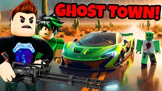 OB &amp; I Used the OP MINIGUN to Clear The Ghost Town Out in A Dusty Trip Roblox!