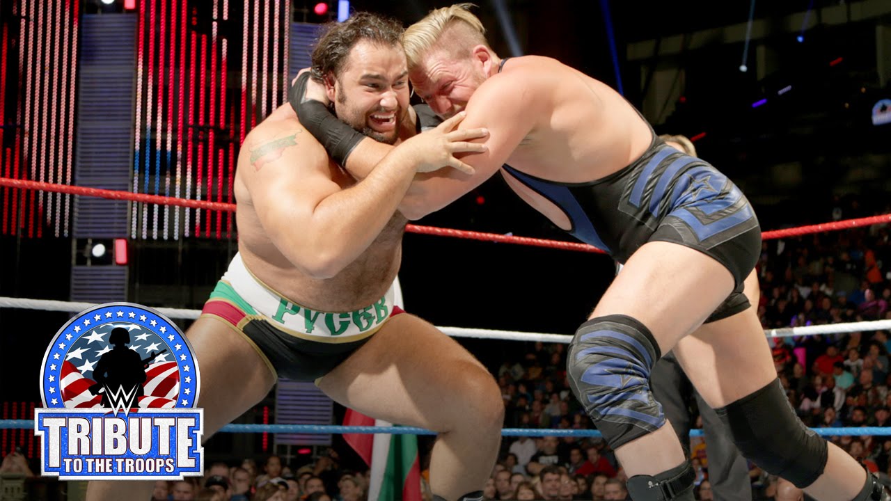 Jack Swagger vs. Rusev – Boot Camp Match: WWE Tribute to the Troops 2015