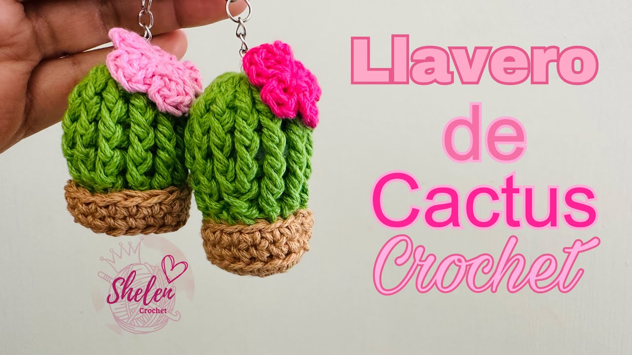 👉 Llavero de Cactus a Crochet 🌵 | Tutorial Paso a Paso Fácil y Bonito