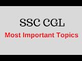 14 Most Important Topics for SSC CGL Exam 2016 Score Better!!