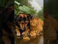 Dog, Cat and Mouse Watching Ducklings After Rain | Heartwarming Animal Short #animalanimation #cute